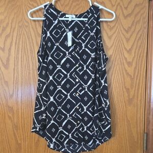 Maurices Black and White Sleeveless Tank Top